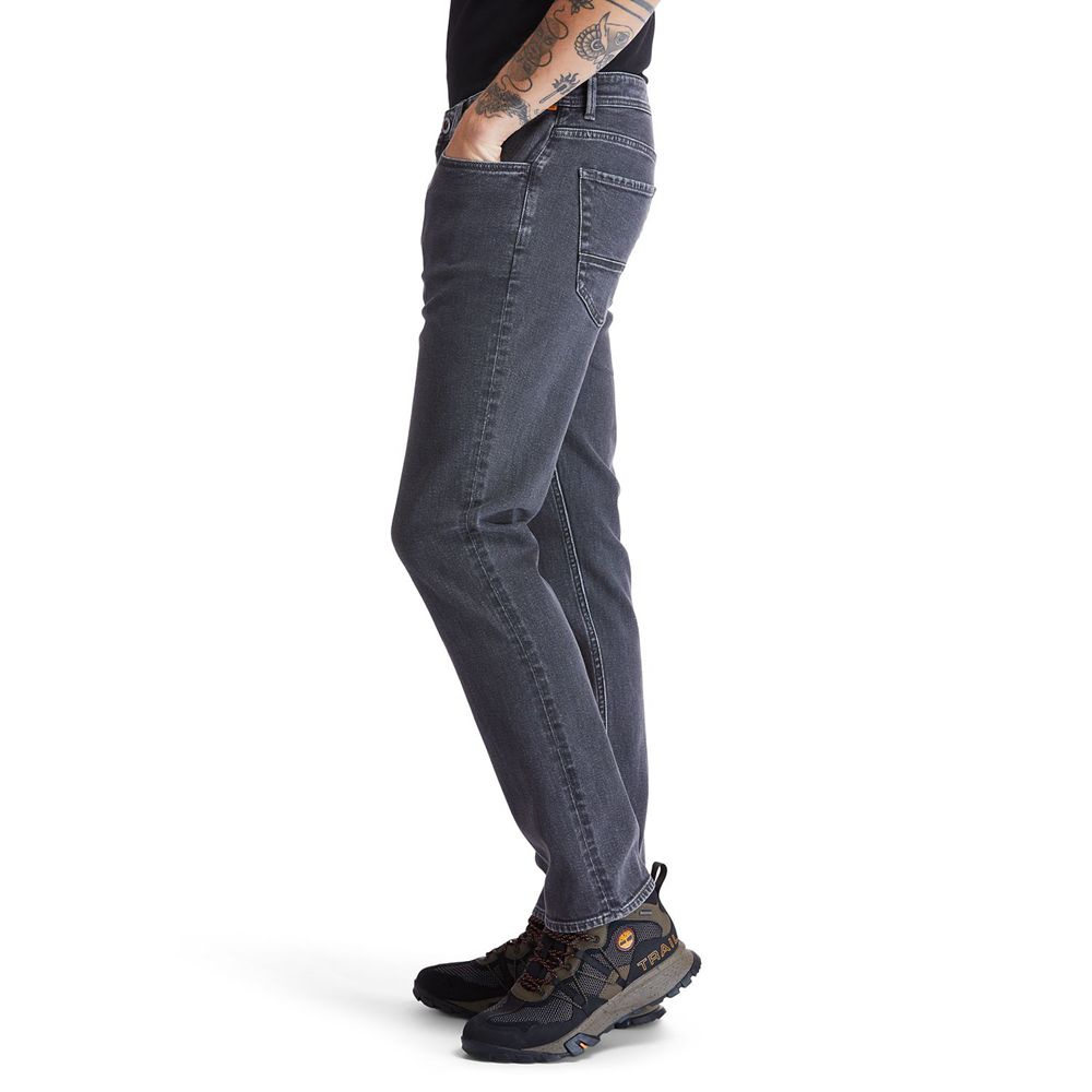 Pantaloni Timberland Barbati Gri - Sargent Lake Stretch Denim Jeans - Romania - SPBKIW097